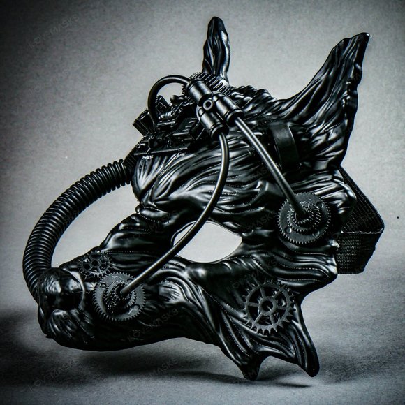 Steampunk Wild Wolf Cosplay Costume Halloween Mask - Picture 5 of 7